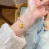 Pulsera de Perlas Shijia para Niña Apilada Doble Capa Redonda Lujo Ligero Nicho Exquisita Pulsera de Perlas Francesas Nuevo Estilo 2025