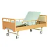 Cama de Hospitalización de Madera Maciza para Ancianos, Cama de Hospitalización Doble con Barandales, Multifuncional, Mueble Amigable para el Envejecimiento, Cama de Hospitalización para el Hogar para Ancianos