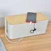 Suministro Directo de Fábrica caja de almacenamiento de alambre con tapa de bambú caja de regleta caja de cables caja de enchufes caja de almacenamiento de cables de datos