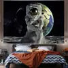 Fondo de tela para celebridad de internet astronauta tela colgante ins decoración de cabecera de dormitorio de estudiante tela de pared fondo de diseño de habitación moda