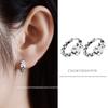 Clip para Oreja de Plata Esterlina S925 Aretes de Oso Retro Estilo Coreano Joyería Elegante Anillo de Hueso para la Oreja Moderno Accesorios de Moda Versátiles para Mujeres