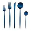 Conjunto de 5 talheres de aço inoxidável 304 para viagem, garfo, colher, colher de chá, conjunto de talheres de aço inoxidável português