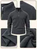 Chaqueta para Hombre de Comercio Electrónico Transfronterizo Personalizada Chaqueta de Forro Polar Otoño e Invierno Acolchada con Terciopelo Grueso Sudadera con Capucha Superior 300g