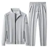 2026 Nuevo Conjunto Deportivo de Algodón Puro para Hombre Traje de Pierna Recta Conjunto de Cárdigan Primavera y Otoño Tallas Grandes Conjunto Casual de Dos Piezas Jogger