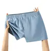 Ropa interior para hombre, Calzoncillos tipo bóxer de color liso para hombre, Algodón puro, Pantalones casuales holgados para casa, Delgados, Transpirables, Talla grande, Pantalones tipo flecha