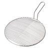 Grelha de churrasco em barra de aço inoxidável comercial grossa rede de churrasco redonda 295mm com rede de grelha