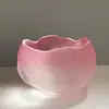 Juego de Té de Vidrio Rosa Escarchado Estilo Chino 2024 para Mujeres, Incluye Gaiwan, Taza de Compartir, Tazas de Té y Tazas de Degustación