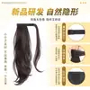 Trenza de Peluca de Cola de Caballo Baja para Mujeres, Trenza de Peluca Autoadhesiva de Velcro, Cola de Caballo Natural Esponjosa, Peluca de Cola de Caballo Alta que Aumenta el Volumen del Cabello
