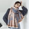 Bufanda de invierno para mujer, de alta gama, combinable con todo, tejida en cachemira, para primavera y otoño, gruesa, de doble uso.