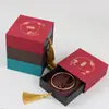 Caixa de Herança Personalizada Caixa de Joias Caixa com Borla Dourada Antiga Embalagem para Joias Pulseira de Jade Caixa de Presente Fábrica Atacadista
