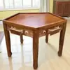 Mesa pentagonal de madera maciza ajedrez y juego de cartas mesa Guandan mesa hexagonal Gouji mesa pata de perro mesa Dou Dizhu mesa Baohuang octagonal