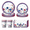 Artigos de Festa Mais Vendidos da Amazon com Tema Dia da Independência, Decorações Florais para Festa do Dia da Independência, Utensílios de Mesa, Faixas e Arranjos