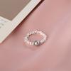 Anillo de Perlas de Plata Esterlina S925 Nuevo de Otoño No Se Desvanece Estilo Ins para Mujer Nicho Lujo Accesible Anillo Abierto de Alta Gama