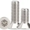 Tornillo de Seguridad Muesca Torx Avellanado Grado 10.9 con Pasador Niquelado Cabeza Plana Forma de Estrella Resistente a Manipulaciones Tornillo Mecánico M2M3M4M5M6