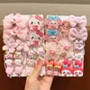 Elásticos de Cabelo Kuromi Infantis para Meninas, Elásticos Elásticos, Prendedores de Cabelo para Bebês, Prendedores de Cabelo para Menininhas, Acessórios de Cabelo