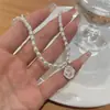 Colar de Pérolas Feminino 2025 Novo Design de Nicho Rosa Corrente de Clavícula de Alta Qualidade Moda Mais Fácil de Combinar Acessórios Atacado