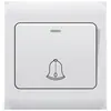 Interruptor de Pared Oculto Tipo 86 Un Abierto Multicontrol Blanco Interruptor Panel de PC para Exportación Interruptor de Pared Africano