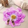 Tapete de Chão 3D com Formato Especial de Flor Grande Transfronteiriço Tapete de Veludo Cristal Cobertor de Cabeceira de Quarto Decoração de Closet Tapete de Chão de Sala de Estar Venda por Atacado