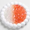 Contas Redondas de Resina com Glitter Fino Olho de Gato Transparentes que Mudam de Cor, Contas que Mudam de Cor com UV, Contas para Acessórios de Joias DIY