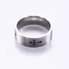 Popular Diseño de Cruz Transversal Transfronterizo Shengxi Más Vendido Anillo de Acero de Titanio Joyería al por Mayor 8 mm Cruz Plana Aceitado