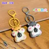 Chaveiro fofo de hamster comendo sementes de girassol, feito de borracha macia, pingente de animalzinho adorável, acessório para mochila, pequeno presente para atacado de feira