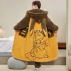 Pijama para Hombre en Otoño e Invierno Vellón de Coral Forrado de Felpa Engrosado Juvenil con Capucha Conjunto de Pijama Cálido Lindo Perrito Nuevo Estilo