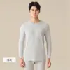Ropa interior térmica Langsha para mujer, algodón puro, conjunto de otoño e invierno con ropa de otoño y pantalones largos, capa base antibacteriana antiácaros, suéter de algodón a prueba de frío para hombre