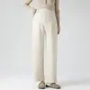 Calça de maternidade para o outono de 2026, novo estilo para mulheres petites, sem suporte para a barriga, não apertada, calça reta de comprimento nove pontos para usar no outono e inverno.