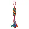 Nó de Cinco Cores Artesanal Tibetano Flor Kelsang Nó Giratório Nó Vajra Estilo Tibetano Abacaxi da Paz Nó Pingentes para Pendurar no Carro