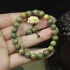 Pulseira de Sândalo Verde 8mm com Pequeno dossel de Lótus de Madeira Pulseira de Sândalo Verde com Rosário Perfumado para Homens e Mulheres Brincadeira Cultural de Madeira