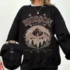 Moletom Transfronteiriço Tamanho Europeu Transfronteiriço Gola Redonda Com Pelúcia Interna Galáxia Monte Fuji Casual Masculino Solto Estampado Tamanho Europeu