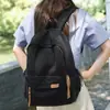 Mochila escolar de gran capacidad estilo bosque para mujeres estudiantes universitarias mochila simple de color sólido de pana japonesa estudiantes de secundaria mochila de viaje