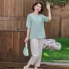 Nuevo Conjunto de Ropa de Verano para Mamás, Conjunto de Dos Piezas de Blusa para Mujeres de Mediana Edad y Mayores, Top Camiseta de Manga Corta de Verano, Estilo Popular