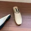 Mules cerrados versátiles de estilo francés con punta cerrada y suela plana para mujer, adecuados para usar al aire libre, mules slip-on de verano 2026, zapatos de tacón bajo sencillos