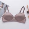 Seda de Morera Una Pieza Sin Marcas Ropa Interior Sexy Seda Sin Aro de Acero Push-up Sin Marcas Sujetador Ajustable para Mujer