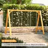 Columpio de Madera Resistente a la Corrosión de Moda para Patios Exteriores en Jardines Pequeños, Columpio Infantil de Madera Maciza para Balcones Interiores en Apartamentos Pequeños, Columpio Individual para Ocio en Casa