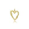 Colgante de corazón de melocotón con cara convexa, estilo retro, chapado en cobre de 18 quilates, diseño original, para hacer tú mismo, joyería, pulsera, collar, pendientes, accesorios.