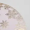 Jogo Americano de Natal PVC Folha de Ouro Estilo Natalino com Base Dourada e Prateada Isolamento Térmico Toalha de Mesa Transfronteiriça Luxo Leve High-End Cozinha Ocidental Atacado