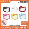 Nuevo llavero de resorte con forma de gato en colores de caramelo, lindo accesorio de hebilla de conexión, accesorio de colgante para llaves con cuentas DIY