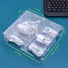 Caja de Almacenamiento de Cables de Datos de Escritorio de 8 Compartimentos Pequeña en Stock, Caja Organizadora de Cables de Cargador de Auriculares, Caja de Almacenamiento de Control Remoto por Compartimentos