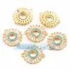 Accesorios DIY conector tipo dona chapado en oro de cobre puro microincrustado