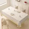2026 Mantel Minimalista para Comedor Impermeable a Prueba de Aceite Resistente al Calor Lavable Lujo PVC Rectangular Mantel para Mesa de Café Cubierta de Mesa