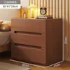 Mesita de noche estilo mid-century, madera maciza, para uso doméstico, dormitorio, estante de almacenamiento junto a la cama, armario de almacenamiento, nuevo modelo 2026, adecuado para apartamentos pequeños