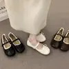Primer encuentro Ji estilo dulce de niña bailarinas con lazo 2026 Primavera/Otoño Nuevo Estilo Suela Suave Cómodas para los Pies Bailarinas de Correa Única Mujer