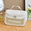 Gancho de Selección Estricta Bolsa de Cosméticos PU Mate Gran Capacidad Impermeable Portátil Neceser Bolsa de Almacenamiento Multifuncional