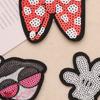 Bordado de contas bordado de computador logotipo patch de animais dos desenhos animados sapatos e chapéus saco acessórios acessórios de vestuário bordado adesivos de pano