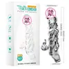 Manga de Diente de Lobo de Cristal Dragón Volador Elefante Volador Control Remoto Inalámbrico Manga Vestible Manga de Vibración Extendida para Uso de Placer Adulto