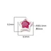 Plata S925 Microincrustada Circonita Estrella de Cinco Puntas Colorida Cuentas Espaciadoras Cuentas Sueltas de Estrella Cuentas de Cristal Pequeñas Frescas Accesorios de Plata de Ley