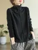 Camisa Base Simples de Veludo Alemão Dupla Face com Gola Alta Meia-Manga para Mulheres 2026 Outono e Inverno Nova Versátil Fashionável Elegante Top para Mulheres