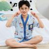 Pijamas para Niñas Verano Algodón Nube para Niños Manga Corta Delgadas Niñitas Niños Grandes Verano Conjunto de Ropa para el Hogar